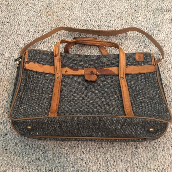 Hartmann Luggage Bags Vintage Hartmann Luggage Tweed Leather Carry